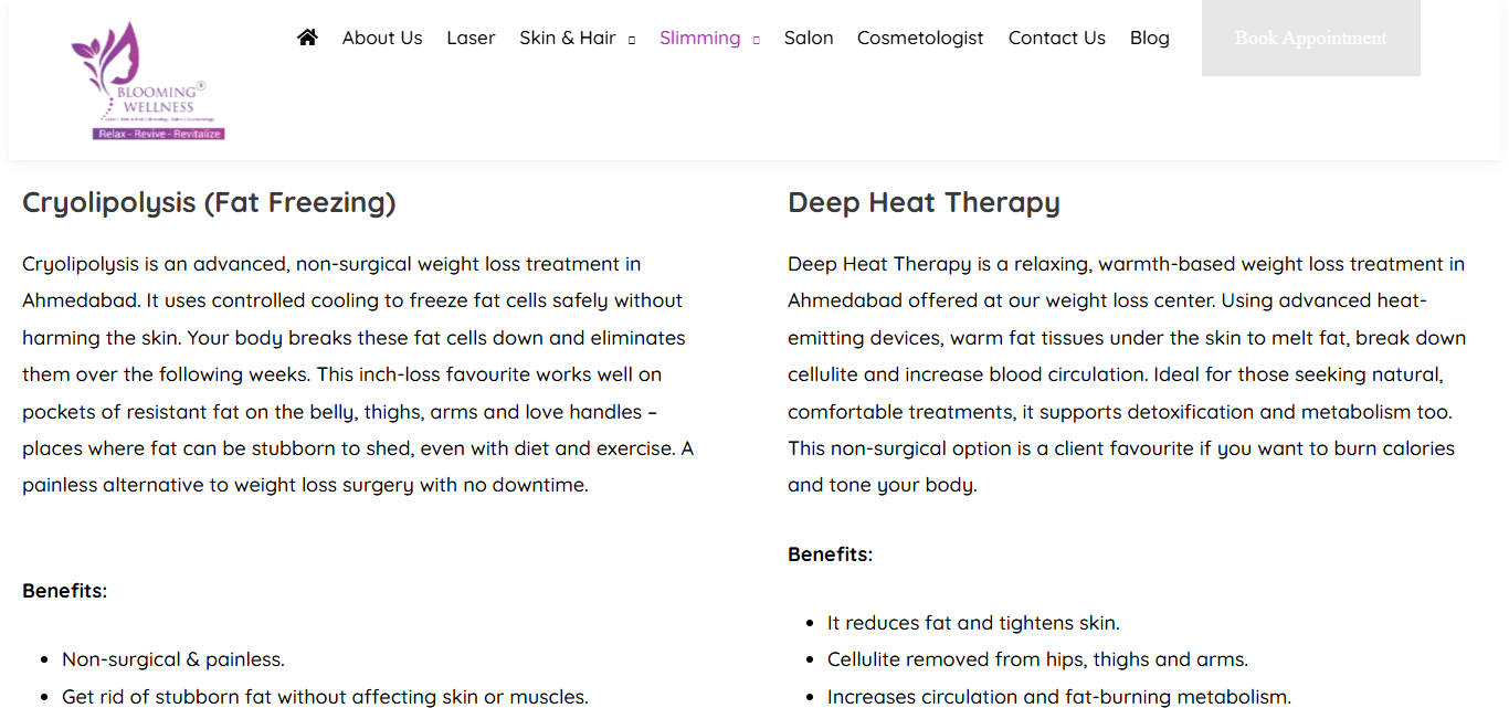 Blooming Wellness Treatments Available